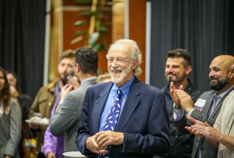 Photo of Dr. John Kirlin at his retirement celebration