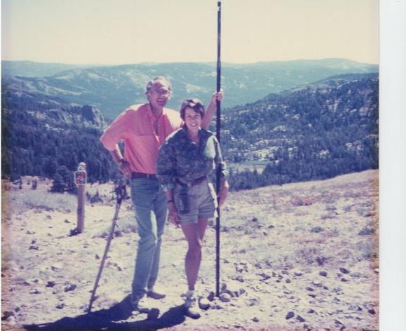 Bob and Jeannette Powell atop a mountain